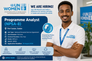 UN Women Jobs in Sudan 2026 | Programme Analyst (NPSA-8) – Port Sudan